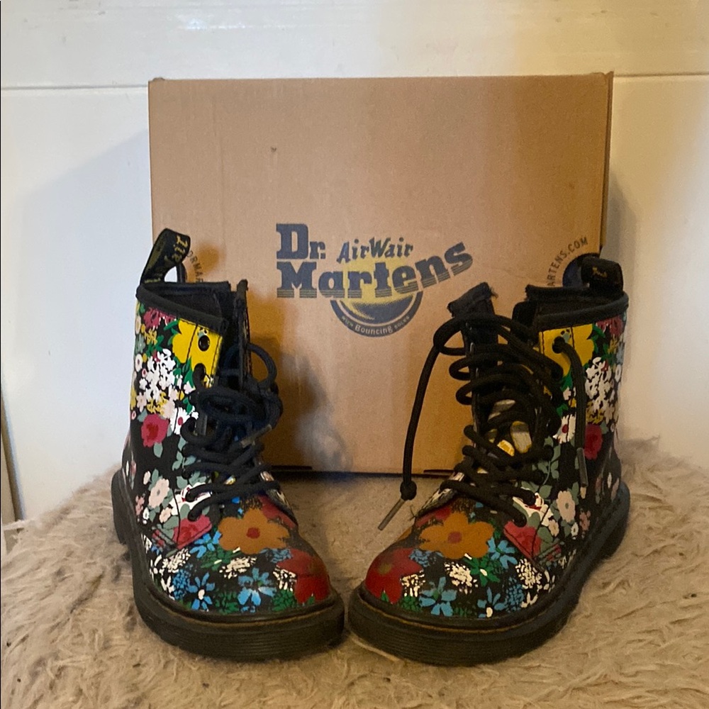 Dr. Martens Kids Floral Boots - Multicolor